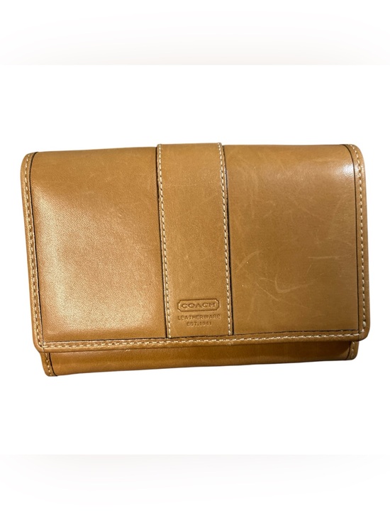 Coach Handbags - Authentic Coach Leatherware Tan Leather Wallet Wristlet Vintage